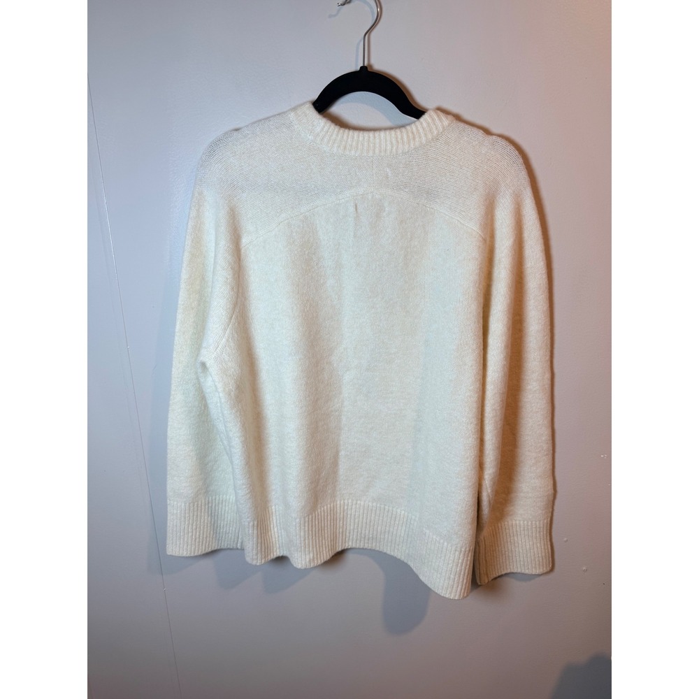 Abercrombie & Fitch Women Cream Bow Graphic Crewneck Sweater Large NWT 150-488 - Picture 6 of 9